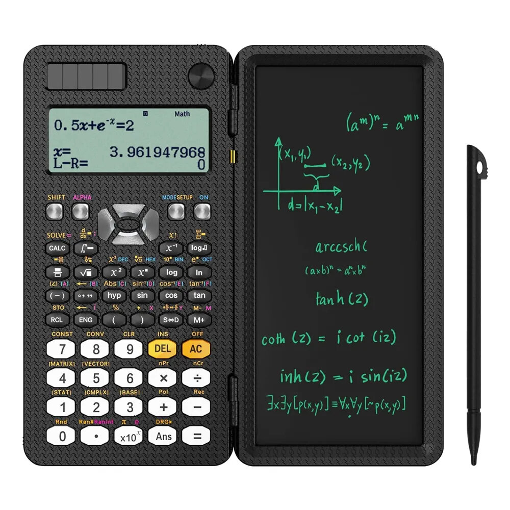 Image of NEWYES 991ES 65 Inches Scientific Calculator with LCD Writing Tablet and 417 Functions Solar Energy Science Calculators