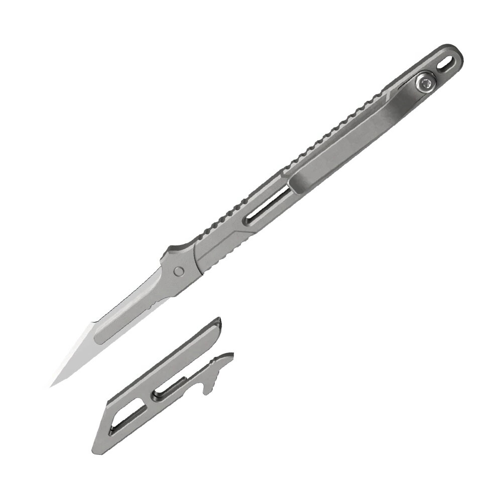 Image of NITECORE NTK07 1145mm Ultra-Slim Unibody Aviation Titanium Knife TC4 Ti Alloy Lightweight EDC Cutting Pocket Knife Outd