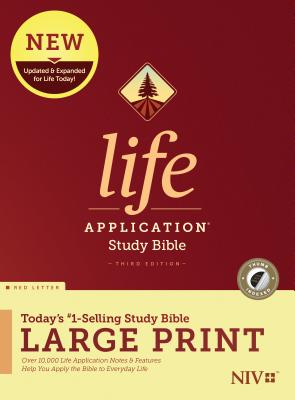 Image of NIV Life Application Study Bible Third Edition Large Print (Red Letter Hardcover Indexed)