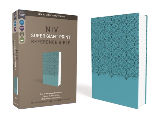 Image of NIV Super Giant Print Reference Bible Imitation Leather Blue Red Letter Edition