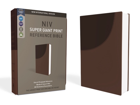 Image of NIV Super Giant Print Reference Bible Imitation Leather Brown Red Letter Edition