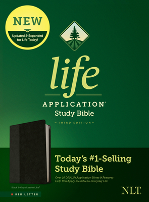 Image of NLT Life Application Study Bible Third Edition (Leatherlike Black/Onyx Red Letter)