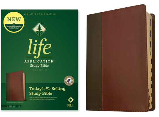 Image of NLT Life Application Study Bible Third Edition (Red Letter Leatherlike Brown/Tan Indexed)