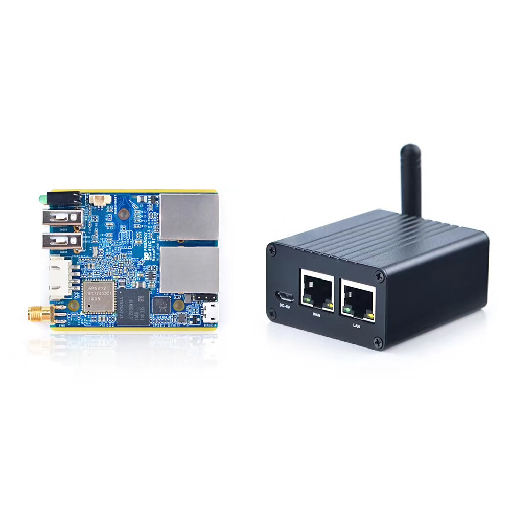 Image of NanoPi R1 Dual Ethernet Port IoT Router Allwinner H3 512MB/1GB RAM with USB & Serial Port Router