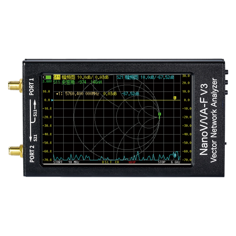Image of NanoVNA-F V3 43 inch LCD 1M-6GHz Vector Network Analyzer Shortwave Analyzer MF HF VHF UHF Talent Nanovna-F Antenna Ana