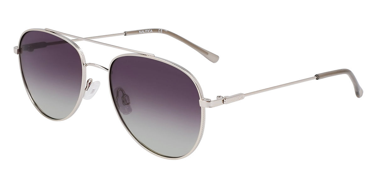 Image of Nautica N2244S Polarized 045 Óculos de Sol Prata Masculino BRLPT