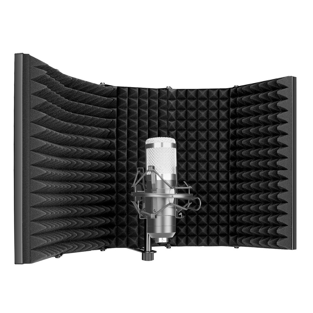 Image of Neewer 5 Plate Folding Recording Microphone Wind Screen Soundproof Insolation Shield