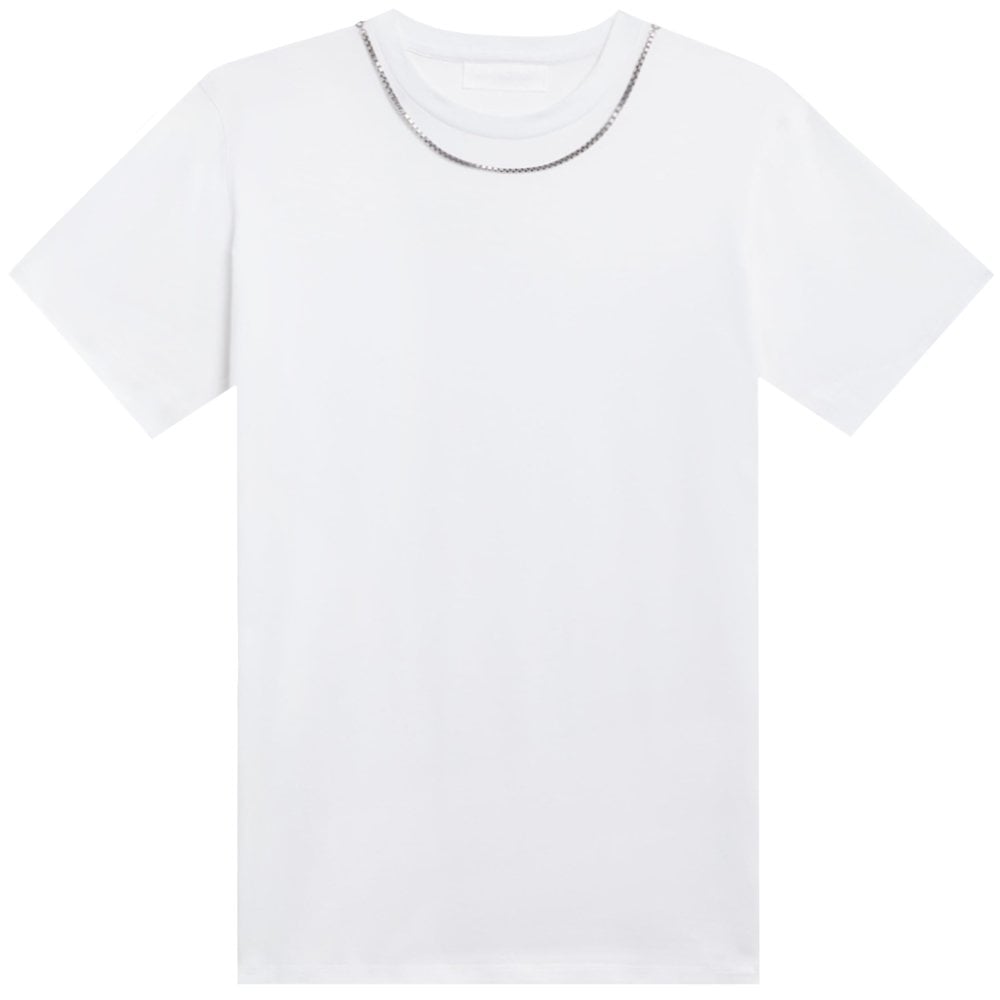 Image of Neil Barrett Men's Neck Chain T-shirt White M