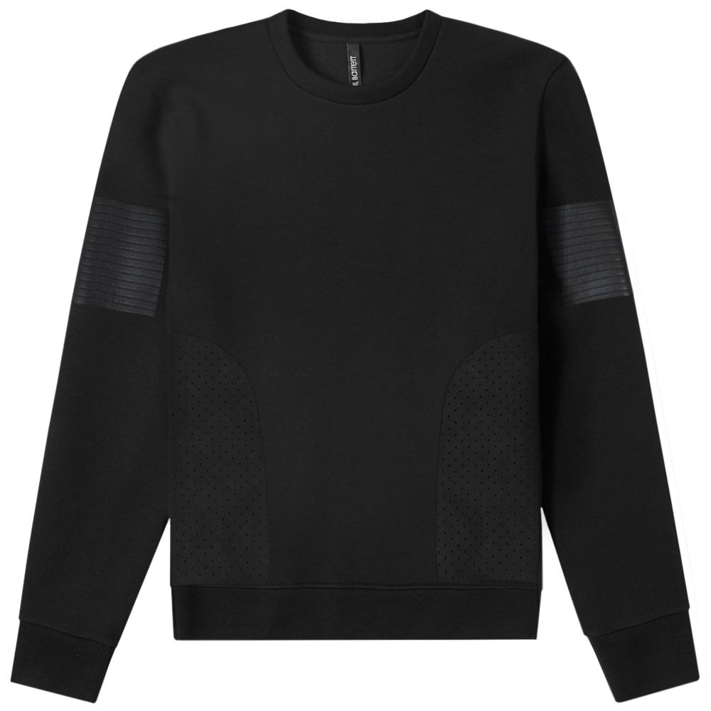 Image of Neil Barrett Men's Neoprene Panelled Sweatshirt Black XL