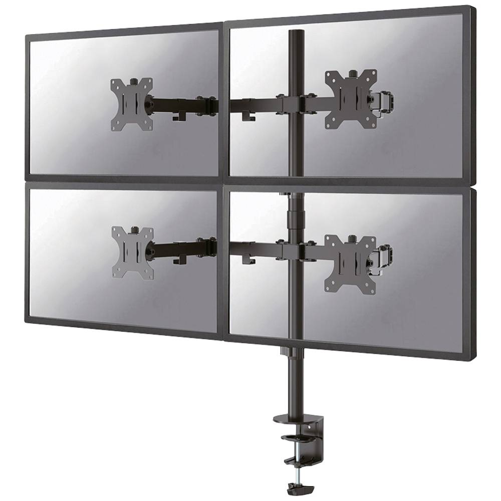 Image of Neomounts FPMA-D550D4BLACK 4x Monitor desk mount 330 cm (13) - 813 cm (32) Black Tiltable Swivelling Swivelling