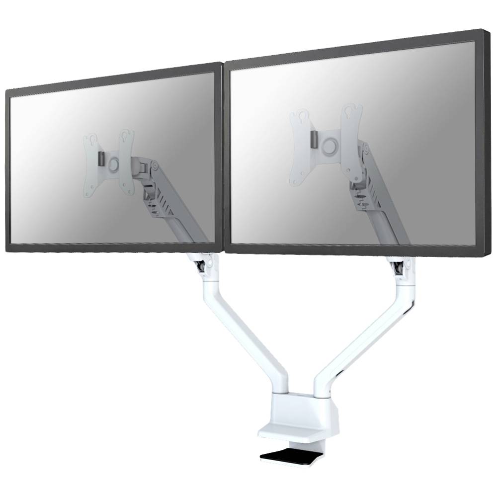 Image of Neomounts FPMA-D750DWHITE 2x Monitor desk mount 254 cm (10) - 813 cm (32) White Swivelling Swivelling Rotatable