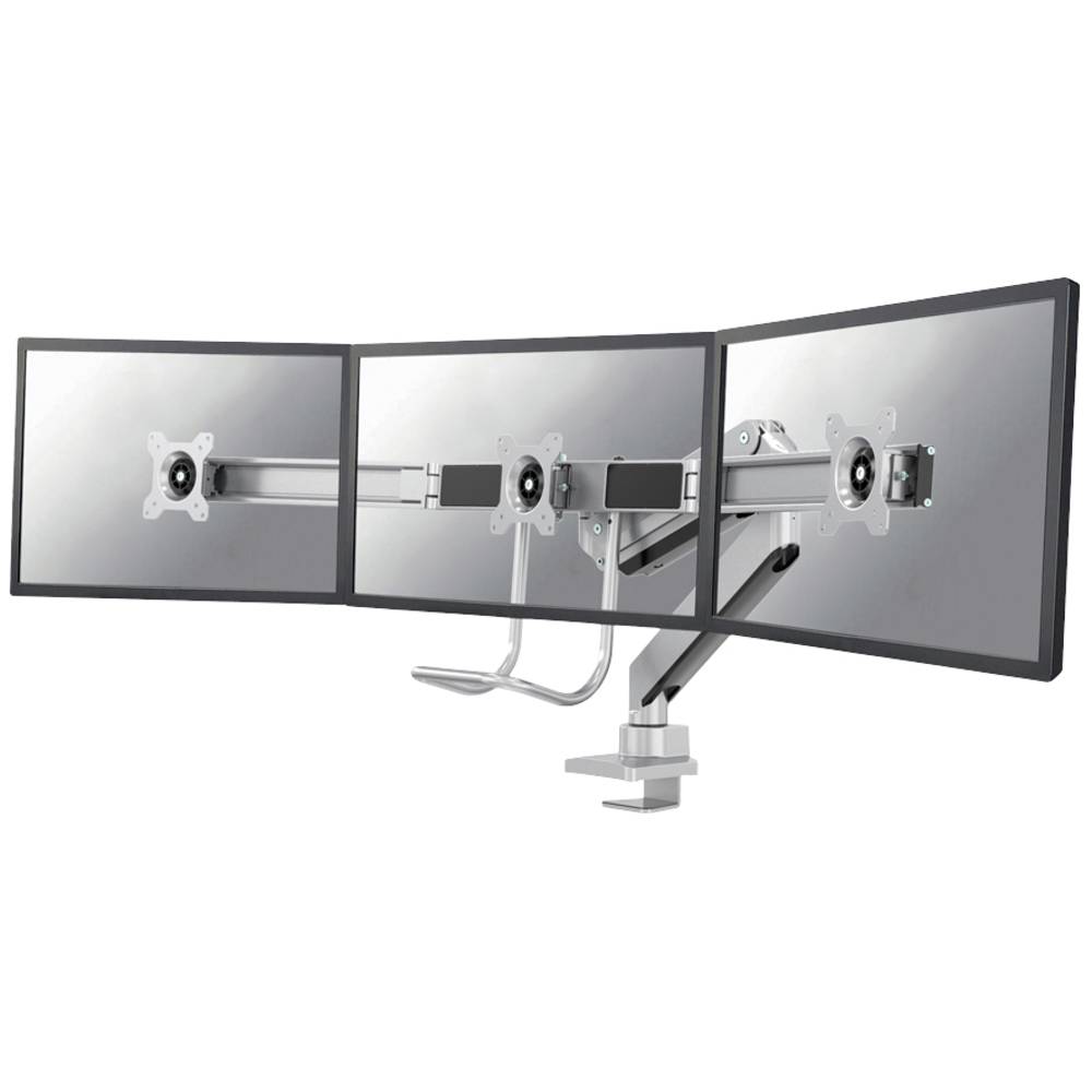 Image of Neomounts NM-D775DX3SILVER 3x Monitor desk mount 432 cm (17) - 61 cm (24) Grey Swivelling Swivelling Tiltable