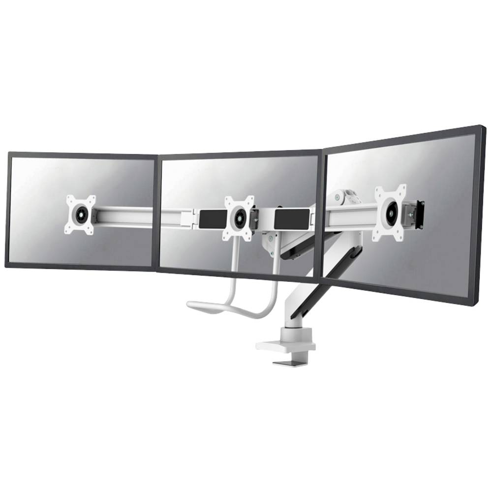 Image of Neomounts NM-D775DX3WHITE 3x Monitor desk mount 432 cm (17) - 61 cm (24) White Swivelling Swivelling Tiltable