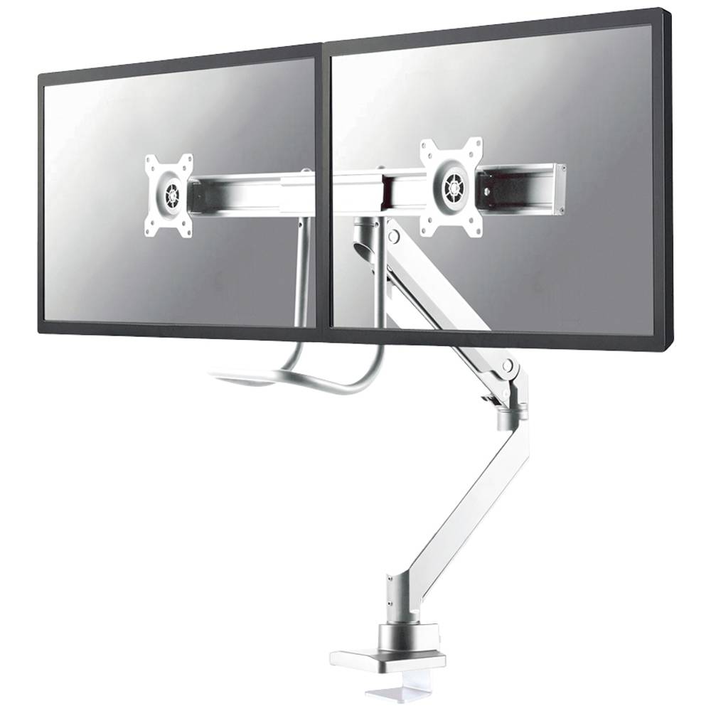 Image of Neomounts NM-D775DXWHITE 2x Monitor desk mount 254 cm (10) - 813 cm (32) White Swivelling Swivelling Tiltable