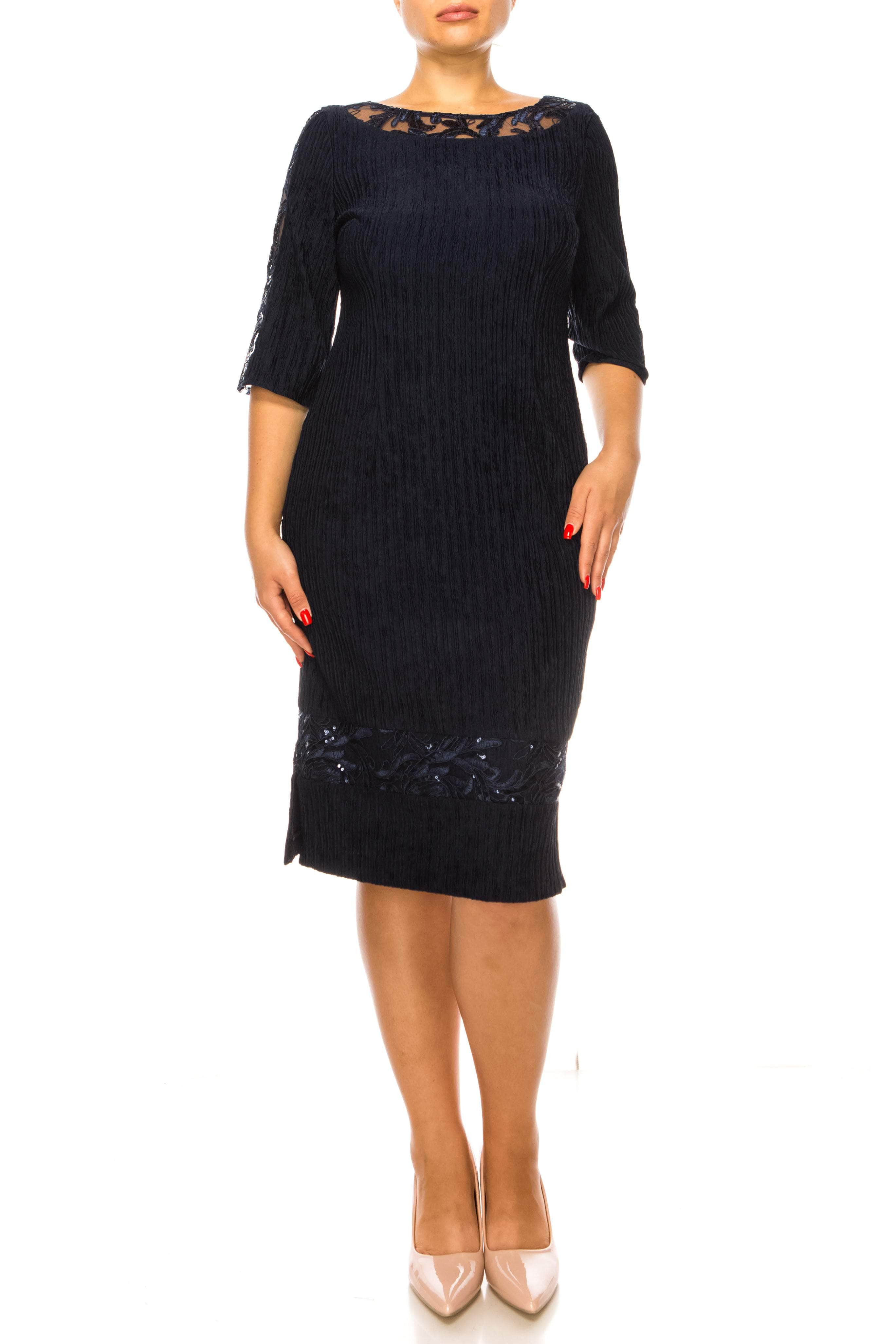 Image of New Yorker's Apparel 4020 - Embroidered Sequin Dress