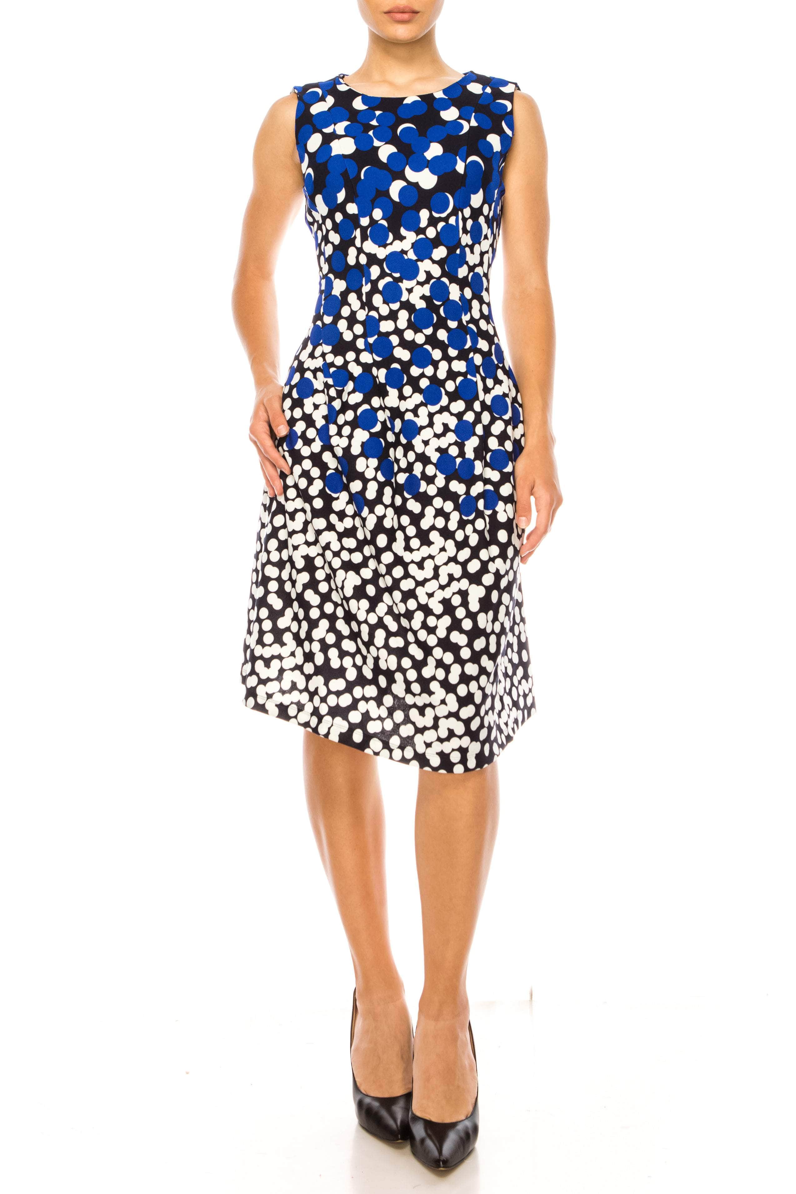 Image of New Yorker's Apparel SCP896C - Dotted Print A-Line Dress