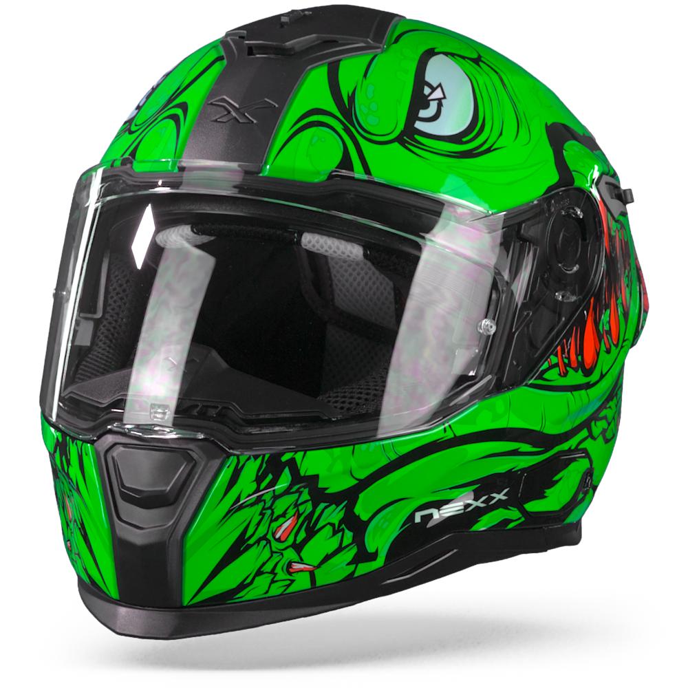 Image of Nexx SX100R Abisal Green Red Full Face Helmet Size XS ID 5600427086738