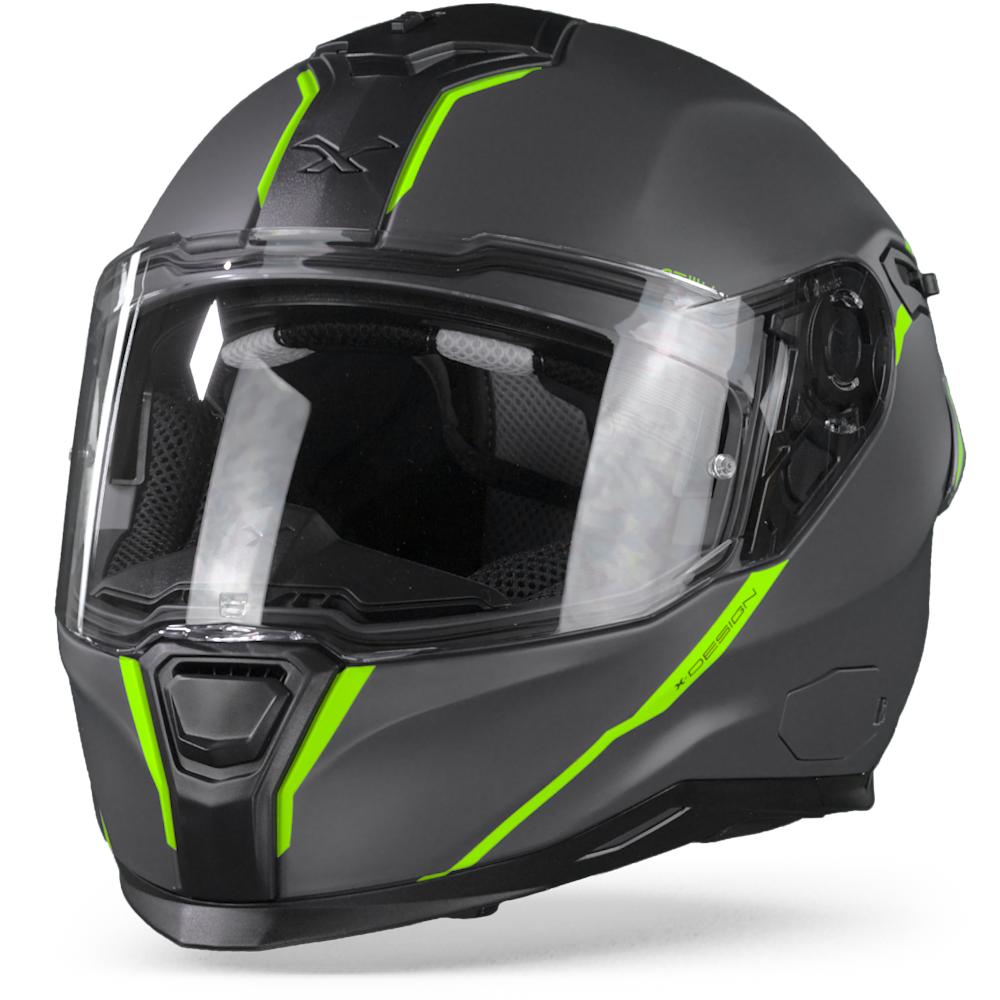 Image of Nexx SX100R Shortcut Grey Neon Matt Full Face Helmet Size XL EN
