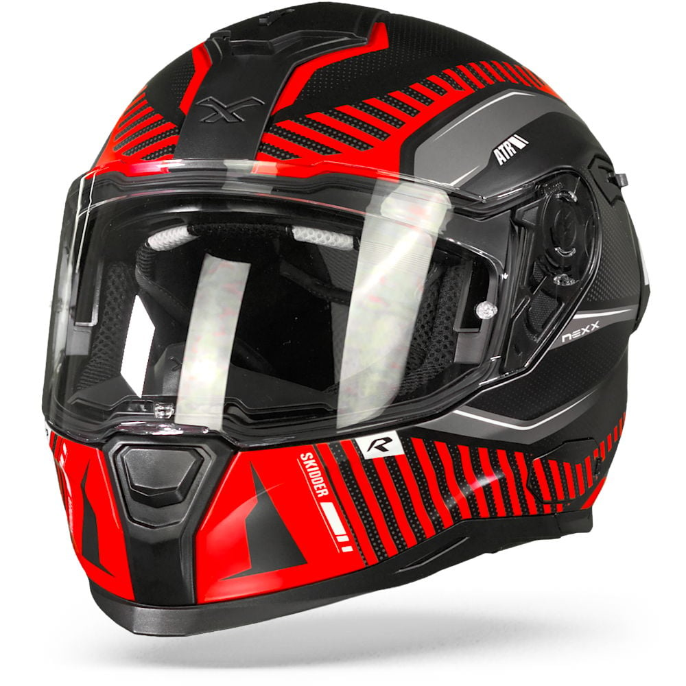 Image of Nexx SX100R Skidder Black Red Matt Full Face Helmet Size XS ID 5600427095020