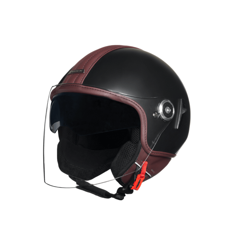 Image of Nexx Sx60 Brux Black Bordeaux Matt Jet Helmet Size L ID 5600427107617