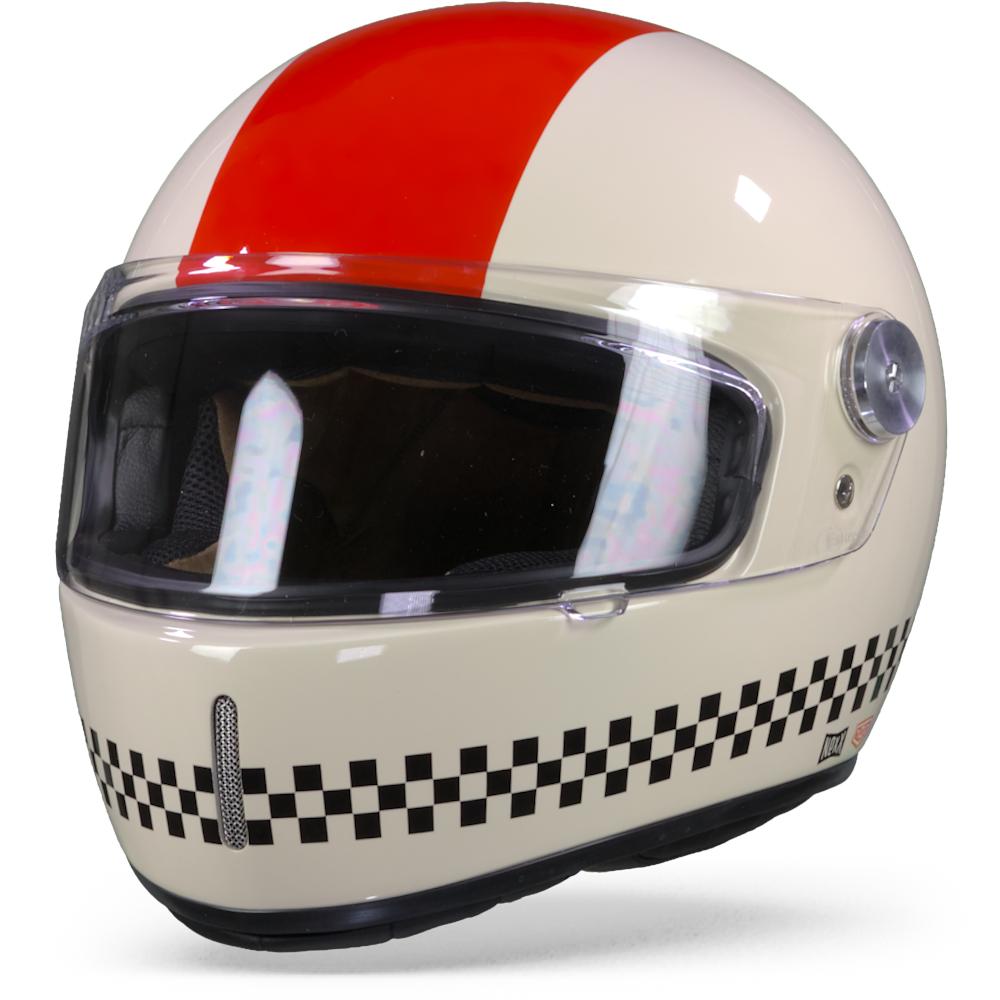 Image of Nexx XG100R Finish Line Cream Red Full Face Helmet Size 2XL ID 5600427088824