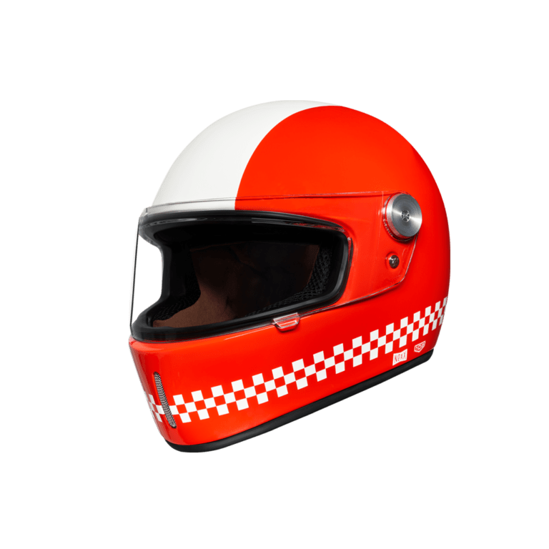 Image of Nexx XG100R Finish Line Red White Full Face Helmet Size S ID 5600427106986