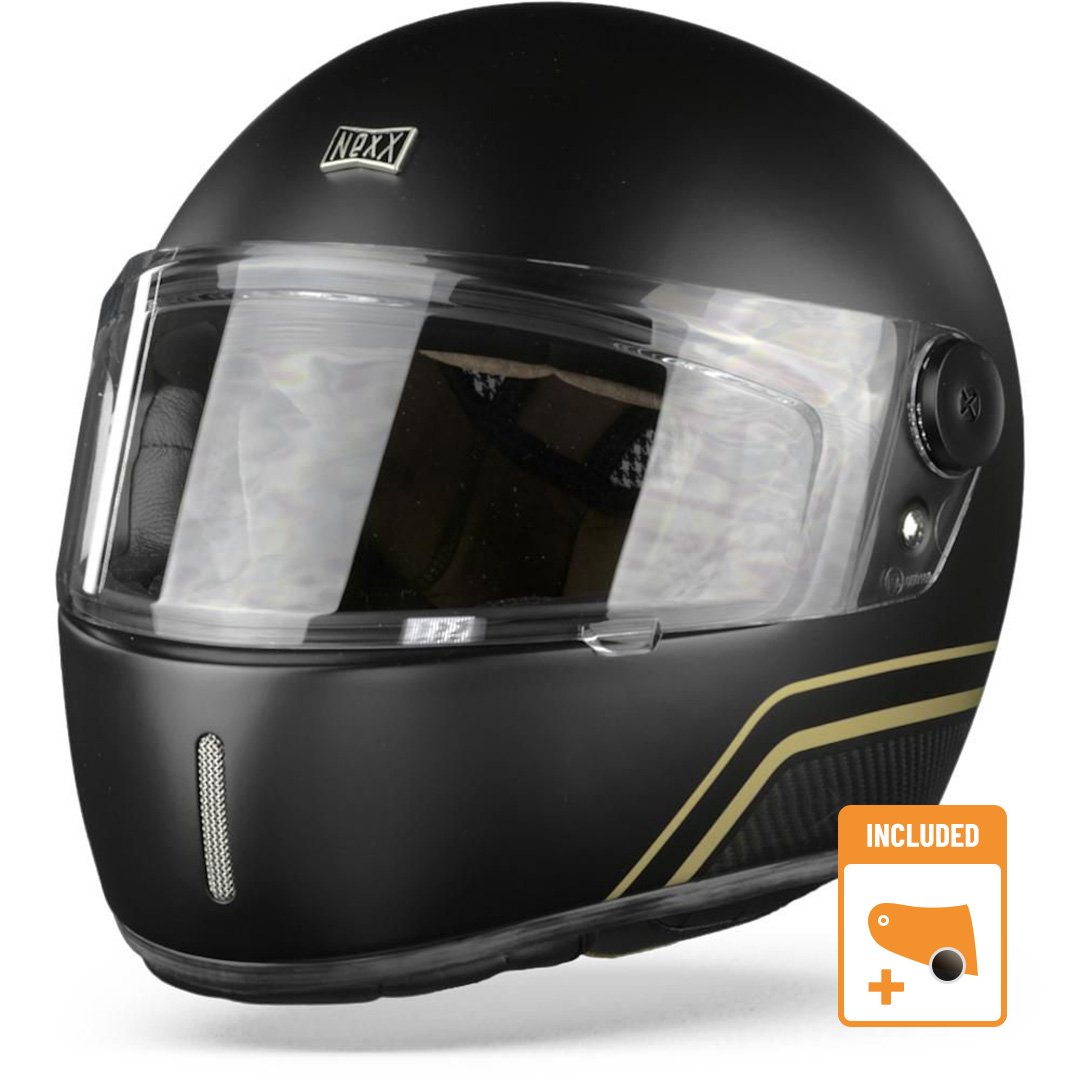 Image of Nexx XG100R Giant Slayer Carbon Gold Matt Full Face Helmet Size 2XL ID 5600427081900