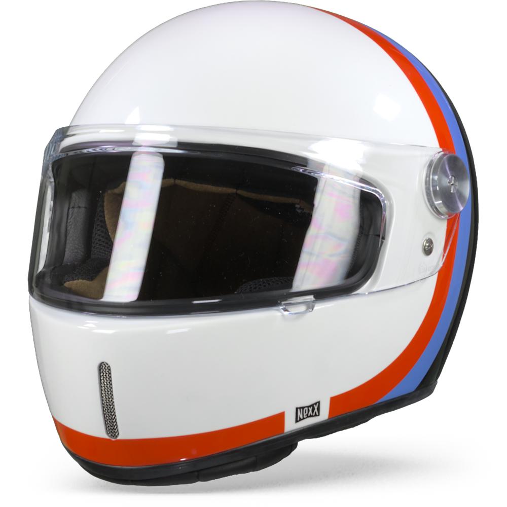 Image of Nexx XG100R Speedway White Blue Full Face Helmet Size 2XL EN