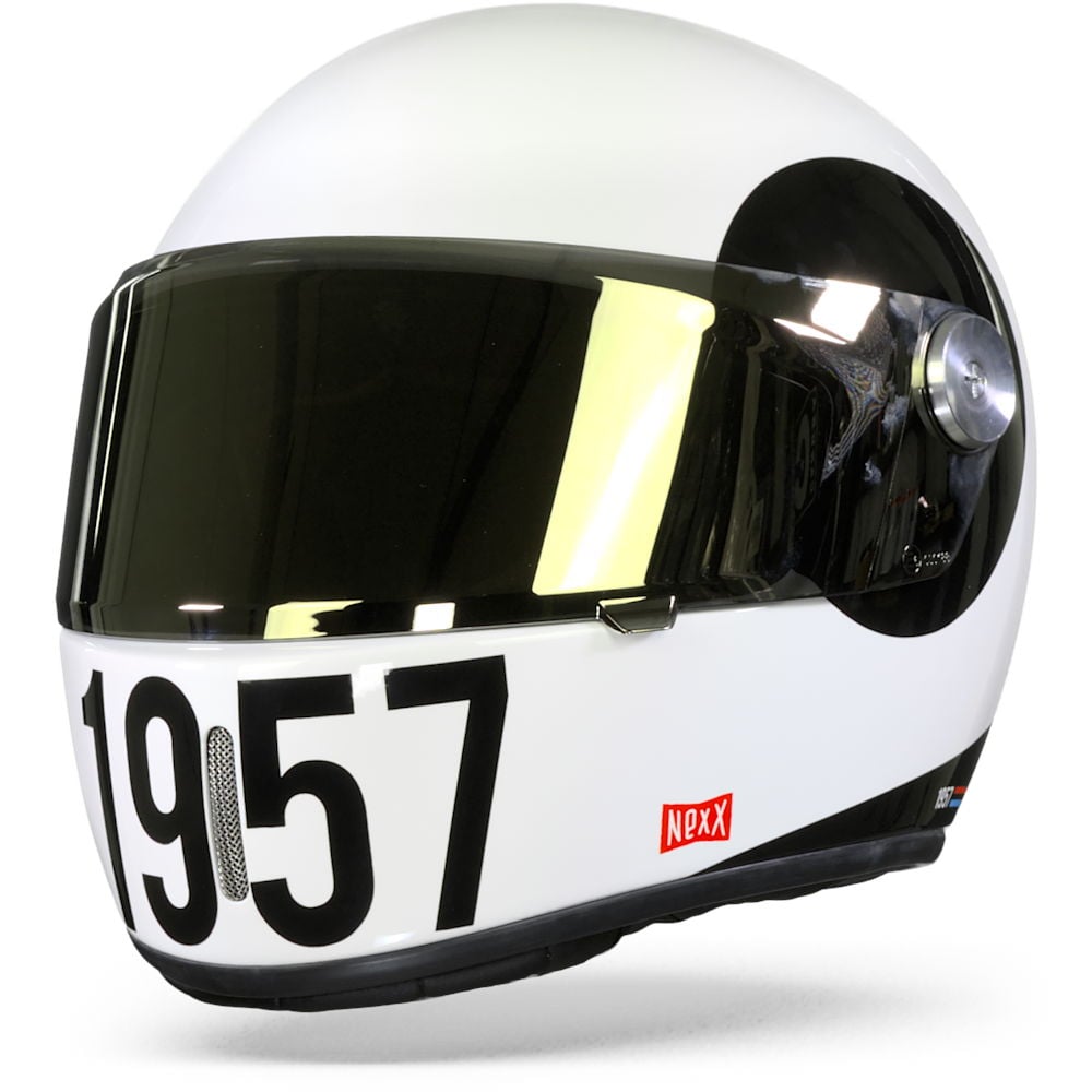 Image of Nexx XG100R Sputnik White Black Full Face Helmet Size XS ID 5600427096348