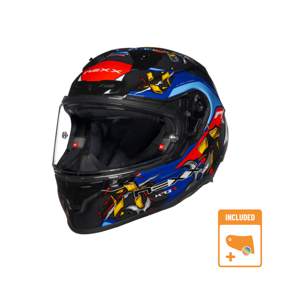 Image of Nexx XR3R Izo Blue Red Full Face Helmet Size 2XL ID 5600427108805