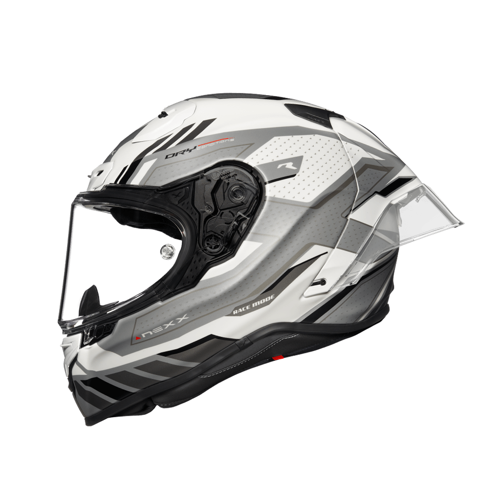 Image of Nexx XR3R Precision White Grey Matt Full Face Helmet Size 2XL EN