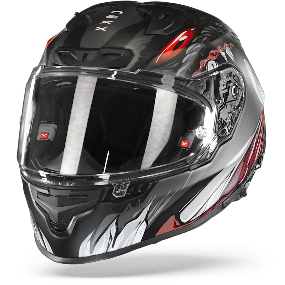 Image of Nexx XR3R Zorga Black Red Matt Full Face Helmet Talla 2XL