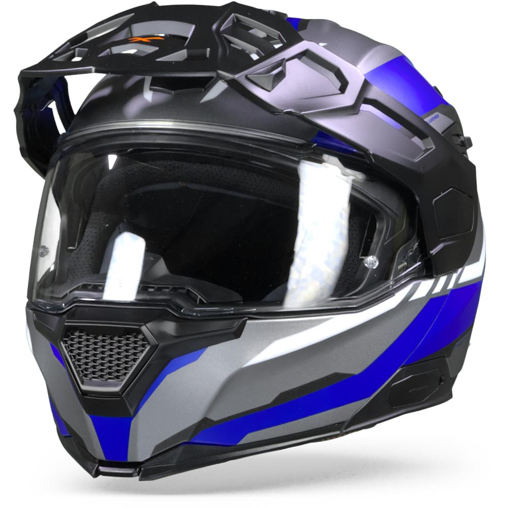 Image of Nexx XVilijord Continental Grey Blue Matt Modular Helmet Size S ID 5600427087148
