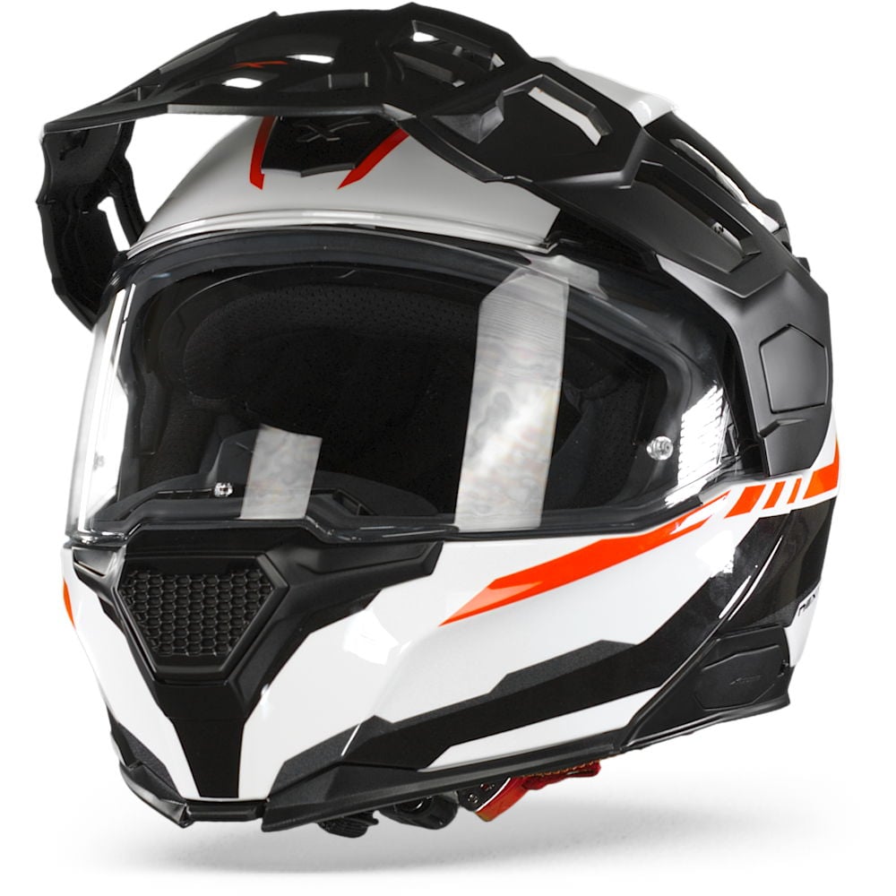 Image of Nexx XVilijord Continental White Black Red Modular Helmet Size 2XL EN