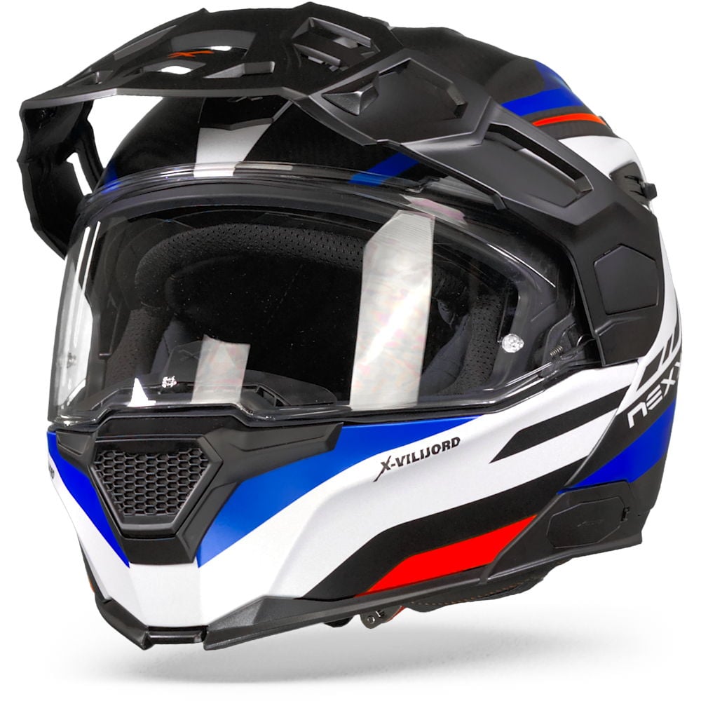 Image of Nexx XVilijord Hiker Blue Red Matt Modular Helmet Size XS EN