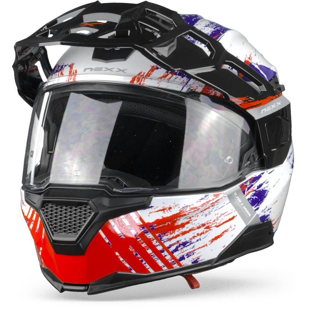 Image of Nexx XVilijord Mudvalley Blanc Bleu Rouge Casque Modulable Taille XS