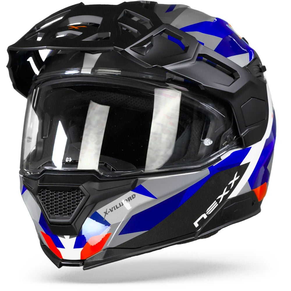 Image of Nexx XVilijord Taiga White Blue Modular Helmet Size 2XL EN