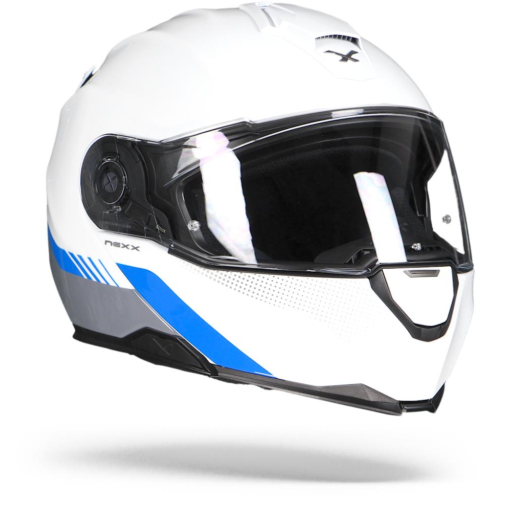 Image of Nexx XVilitur Latitude White Blue Grey Modular Helmet Size S EN
