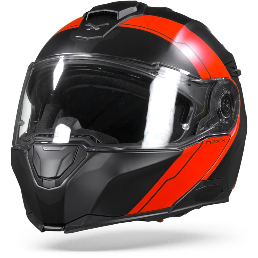 Image of Nexx XVilitur Meredian Red Black Matt Modular Helmet Talla 3XL