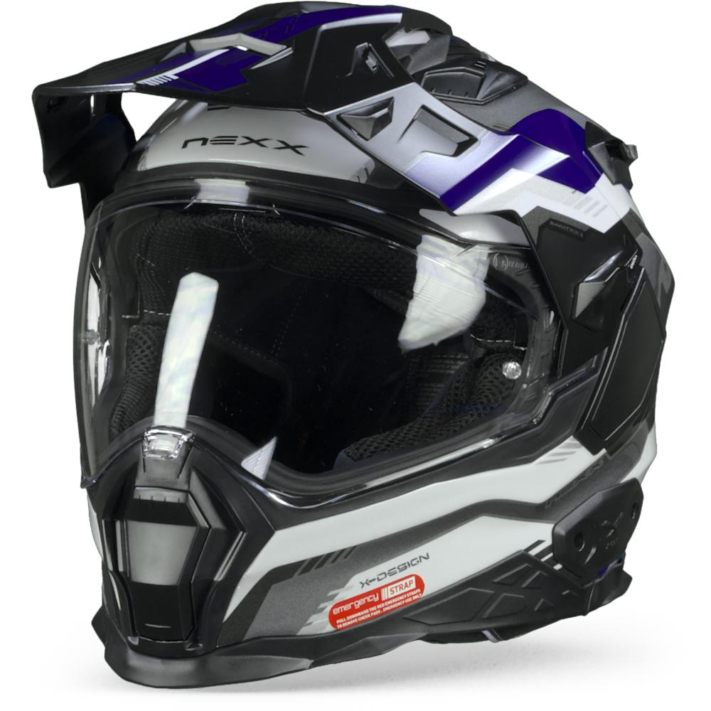 Image of Nexx XWED2 Columbus Blue Grey Adventure Helmet Size S EN