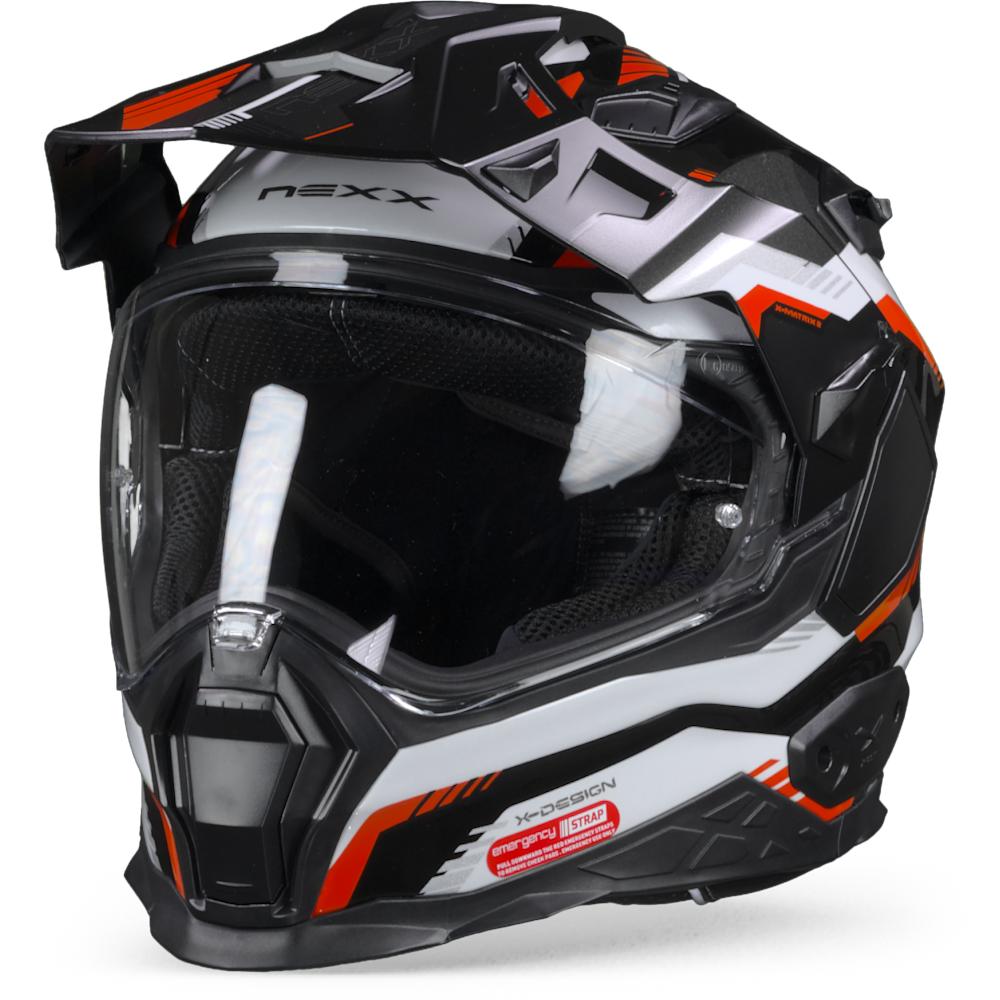 Image of Nexx XWED2 Columbus Grey Red Black Adventure Helmet Size S EN