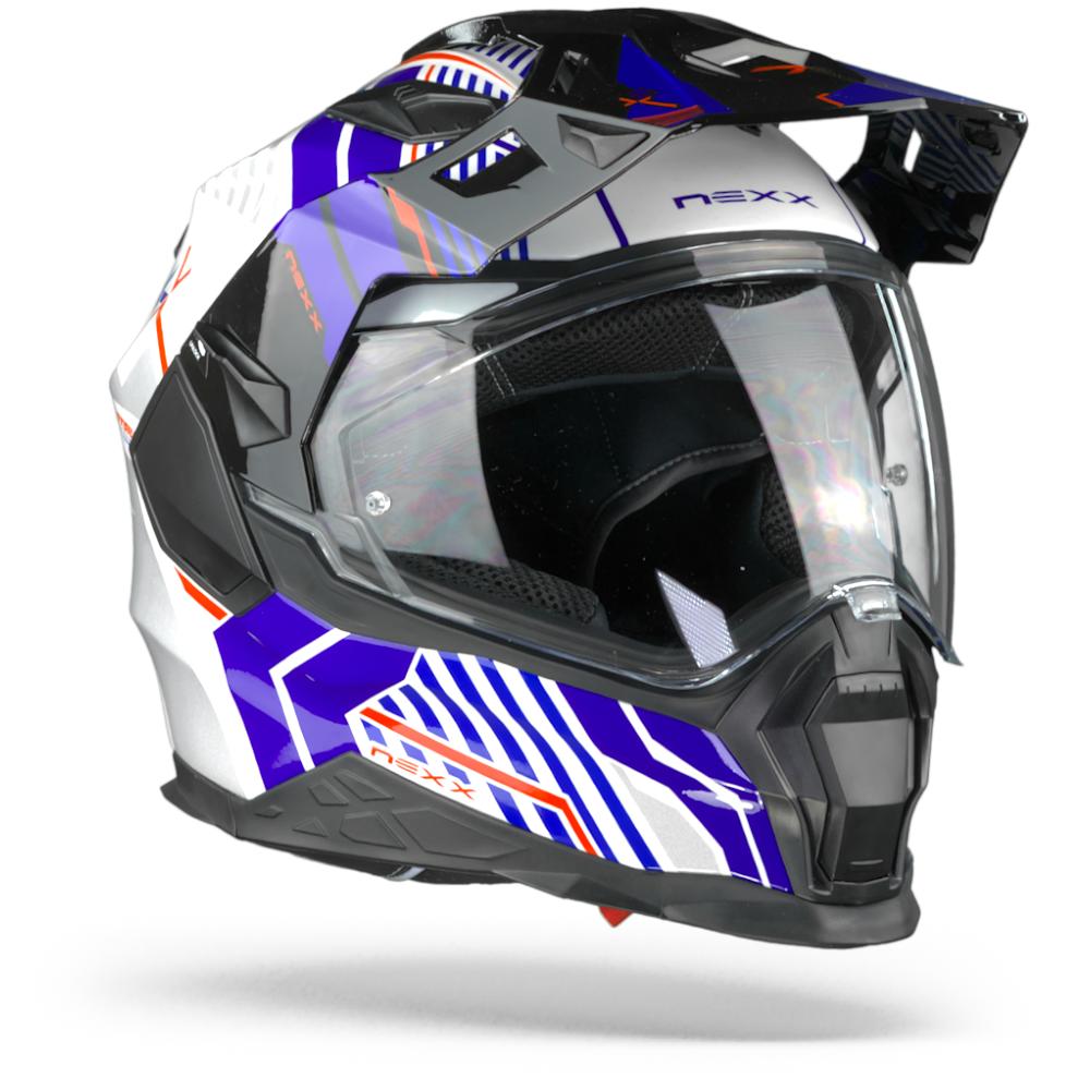 Image of Nexx XWED2 Wild Country Blanc Bleu Casque d'Aventure Taille XS