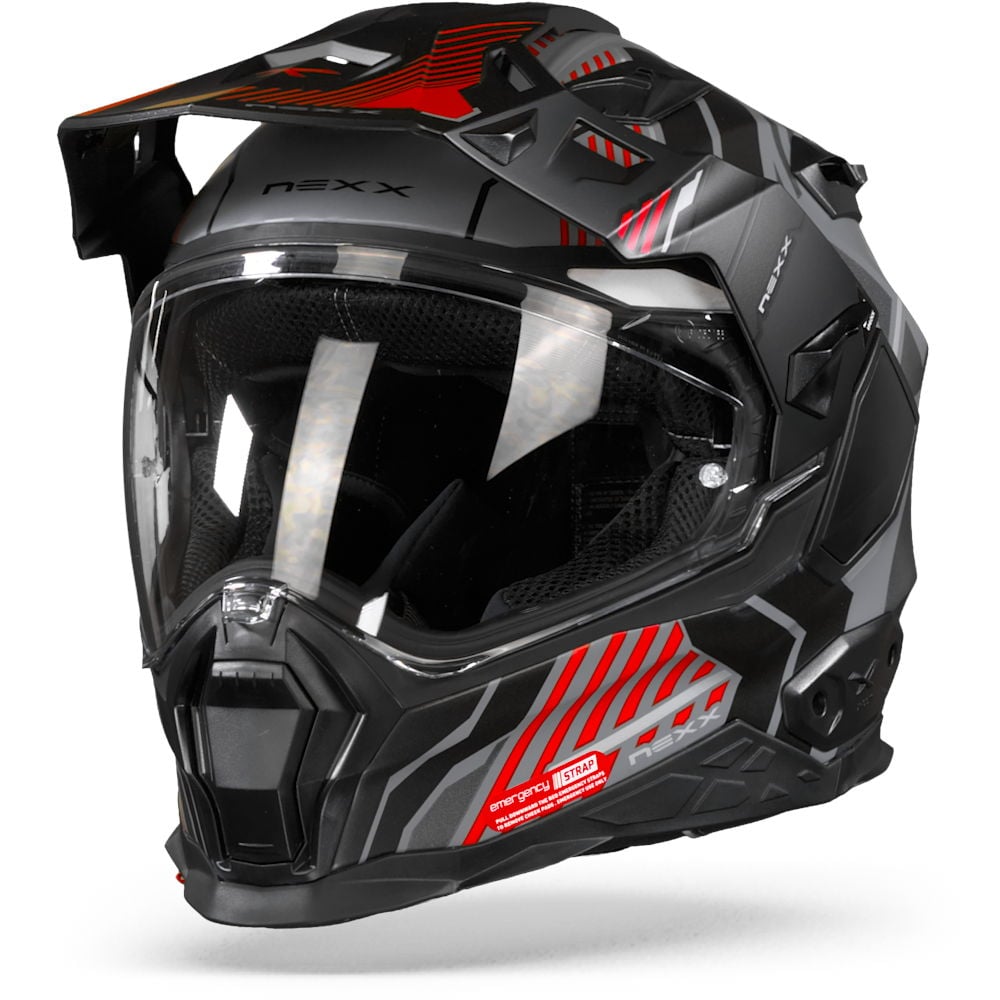 Image of Nexx XWED2 Wild Country Grey Red Matt Adventure Helmet Size S EN