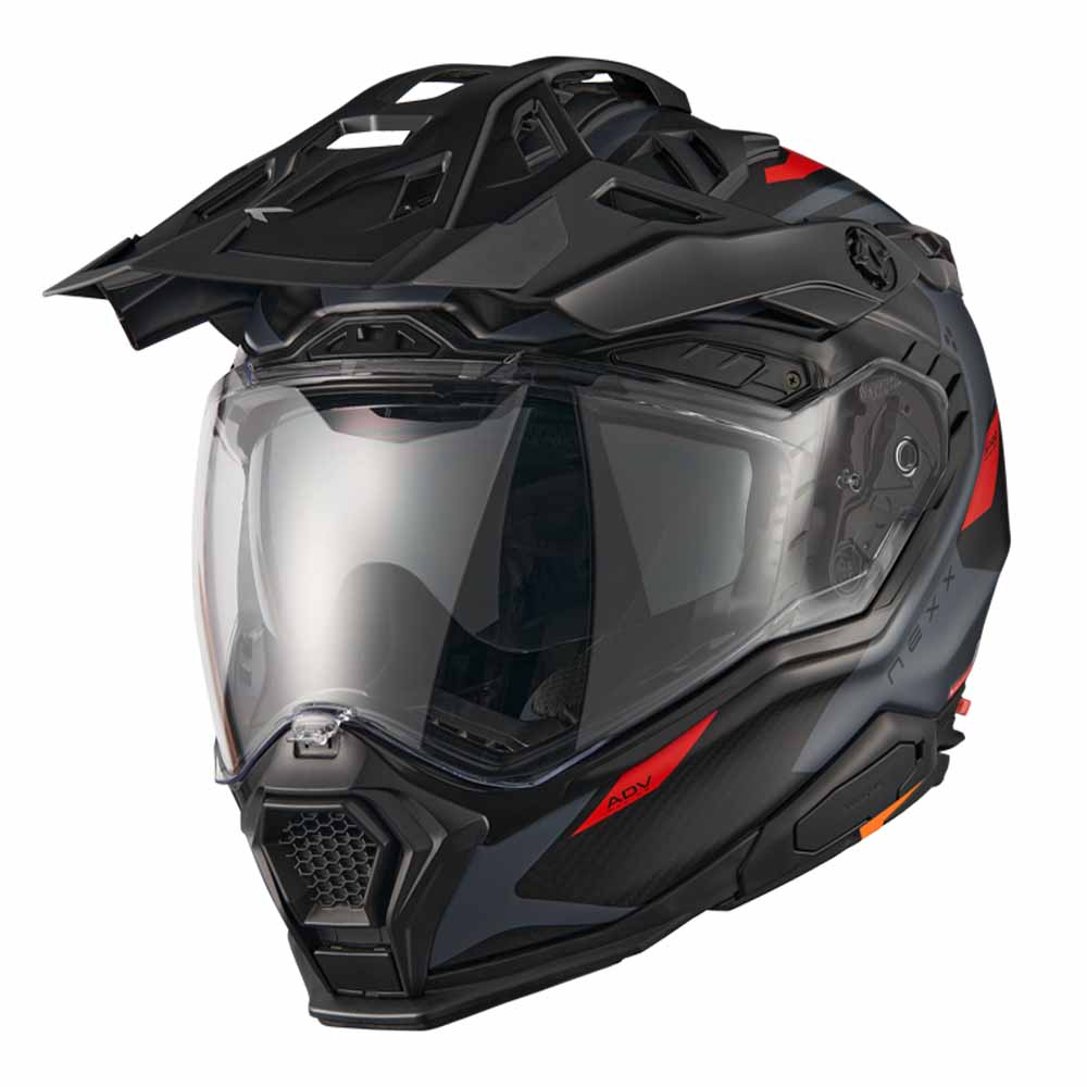Image of Nexx XWED3 Keyo Grey Red Matt Adventure Helmet Größe 2XL