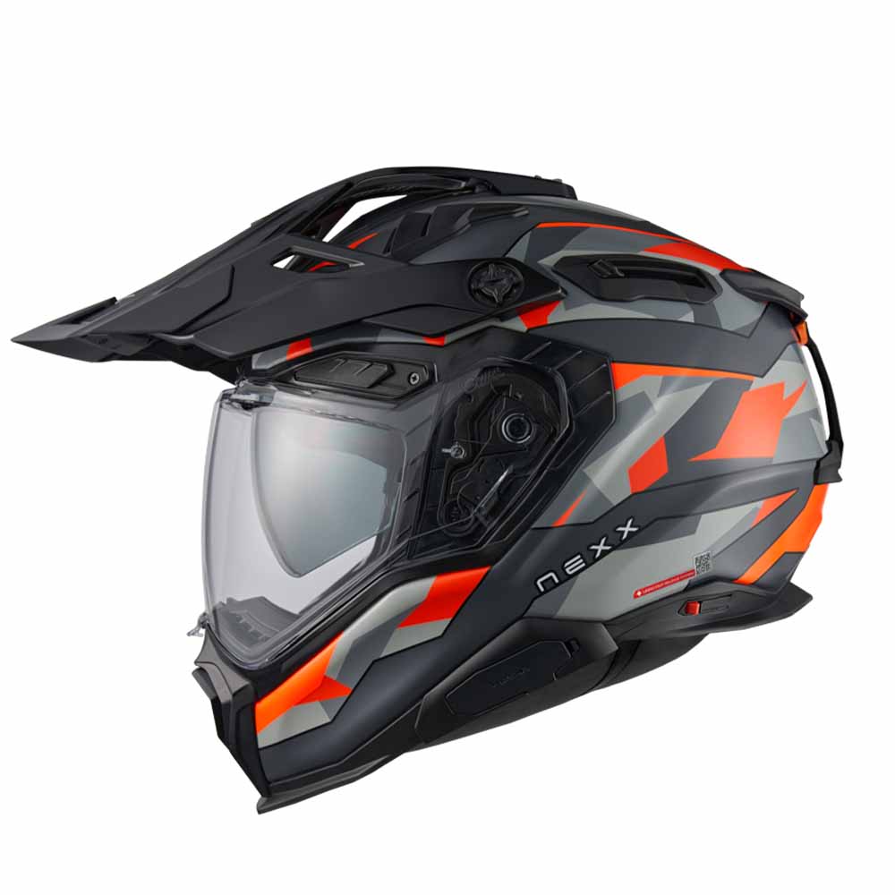 Image of Nexx XWED3 Trailmania Grey Orange Matt Adventure Helmet Größe 2XL