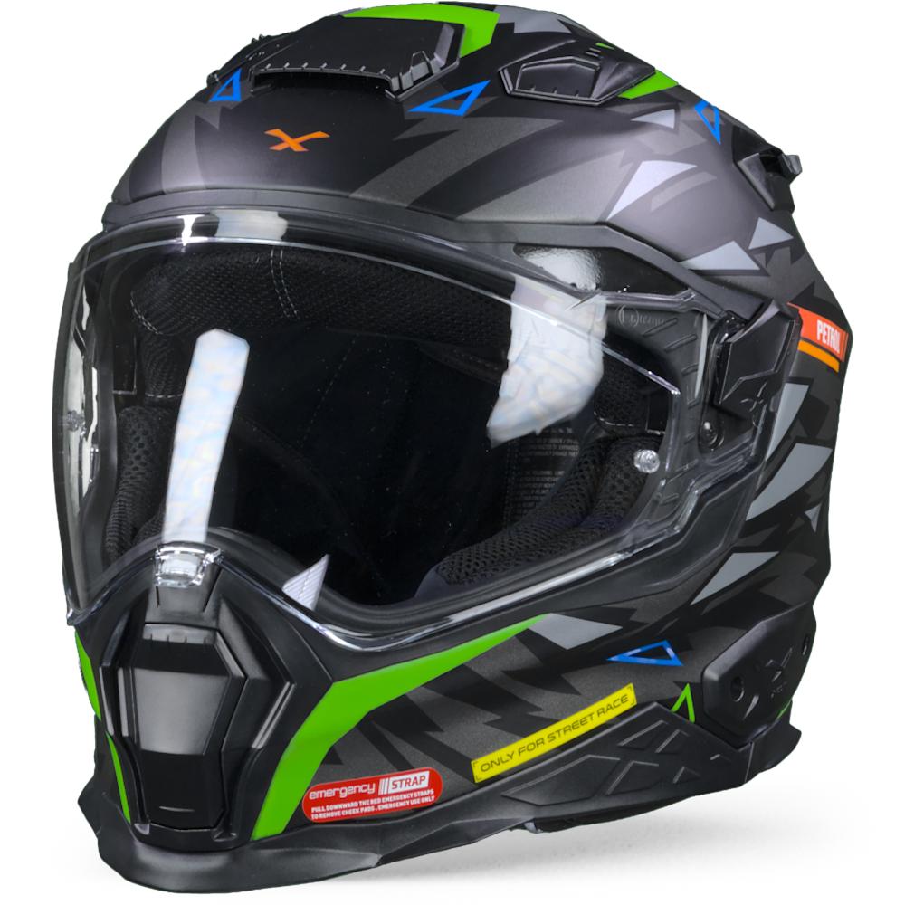 Image of Nexx XWST2 Rockcity Black Neon Matt Full Face Helmet Size 2XL EN