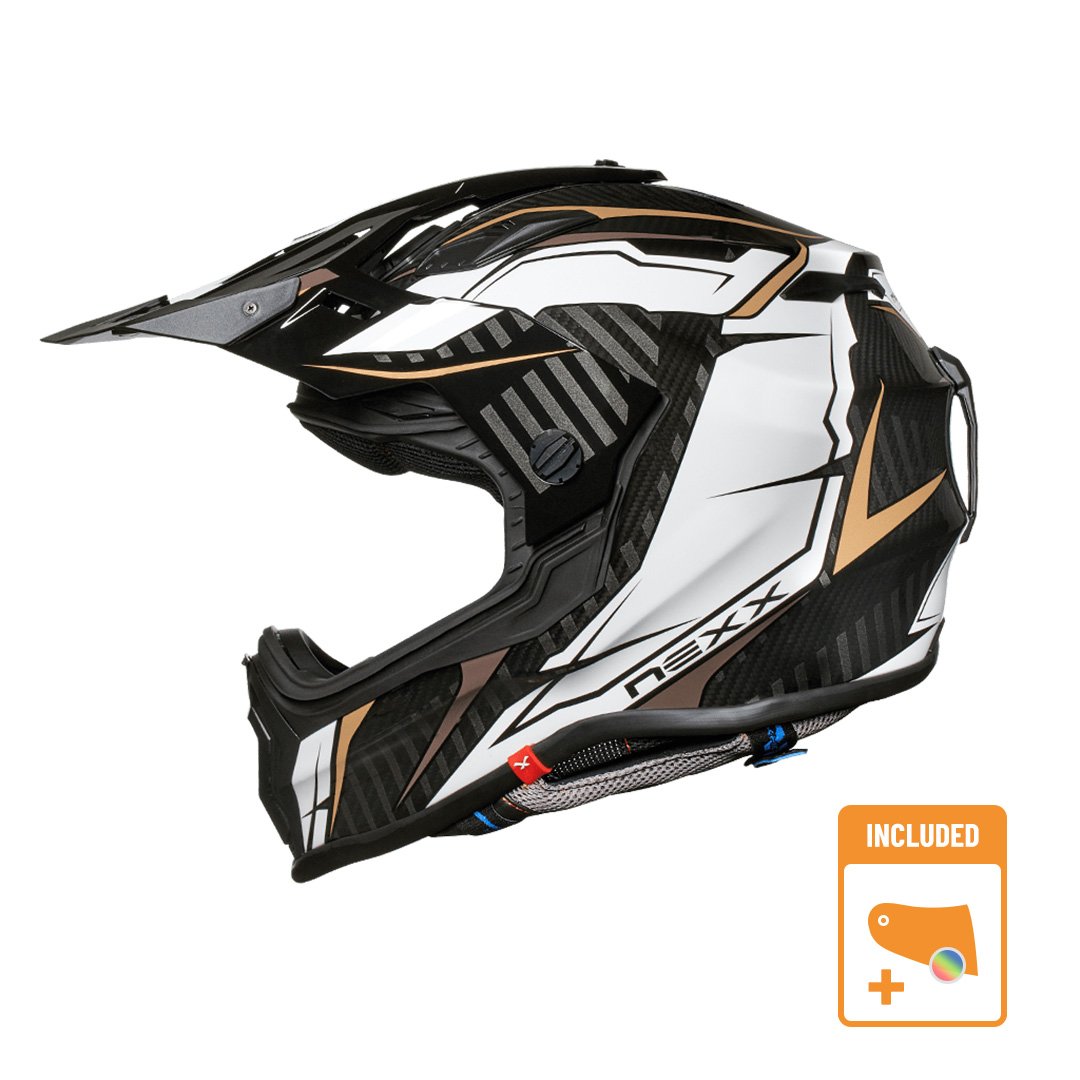 Image of Nexx XWrl Atika White Gold Adventure Helmet Size 2XL ID 5600427106047