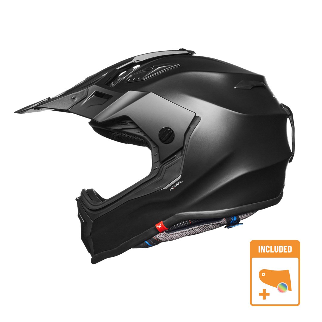 Image of Nexx XWrl Plain Black Matt Adventure Helmet Size XS EN