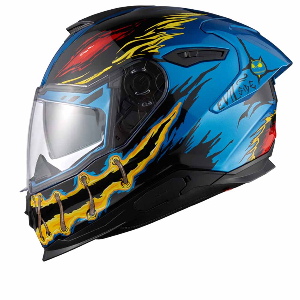 Image of Nexx Y100R Night Rider Sky Blue Full Face Helmet Size L ID 5600427117616