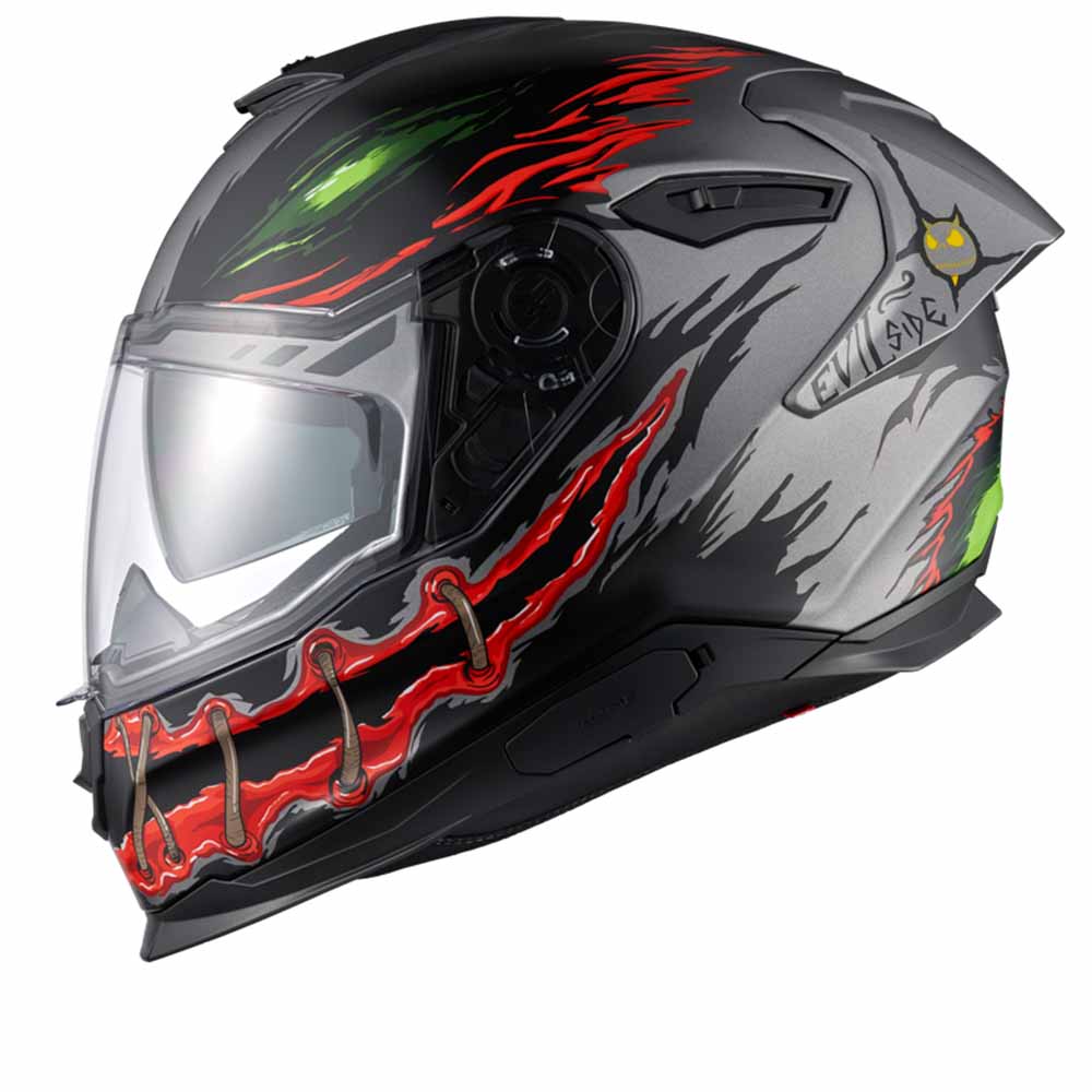 Image of Nexx Y100R Night Rider Titanium Matt Full Face Helmet Size L ID 5600427114516